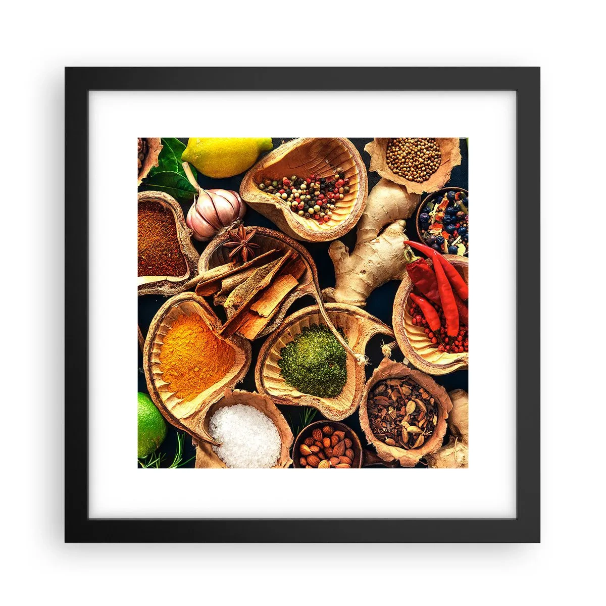 Affisch i svart ram - Ta vad du vill - 30x30 cm