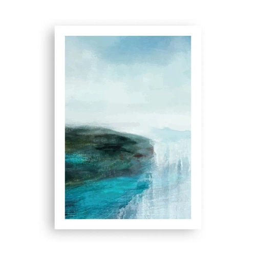 Affisch - Marin abstraktion - 50x70 cm