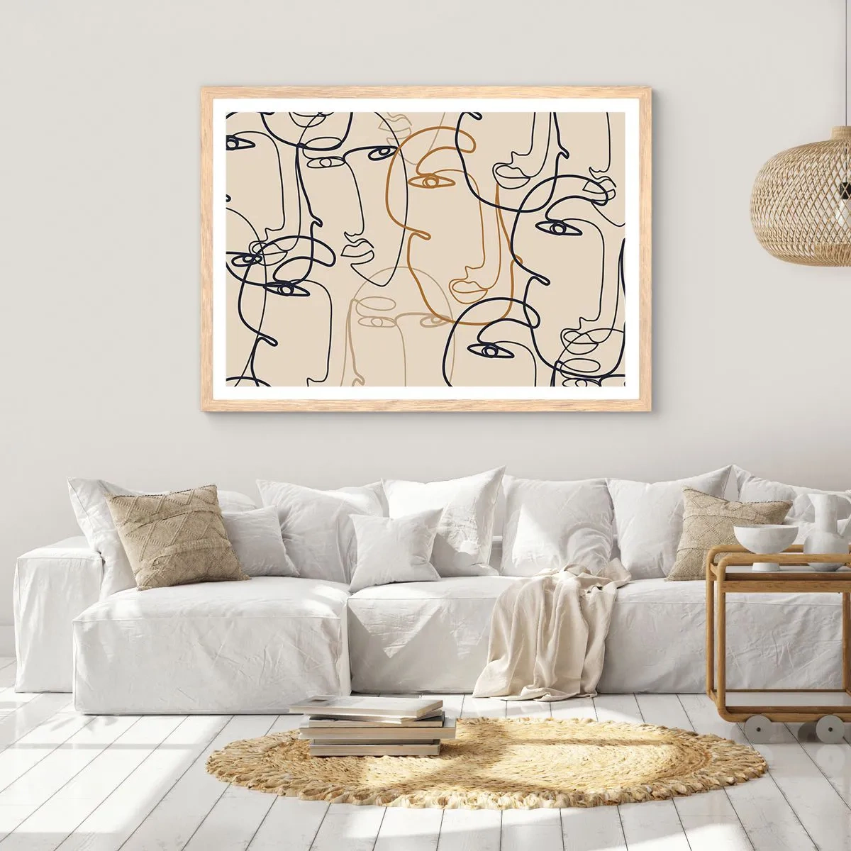 Affisch i ram av ljusek - Mångfaldigad porträtt - 40x30 cm