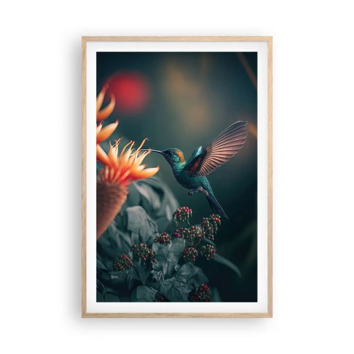 Affisch i ram av ljusek - Ett verkligt färgglatt liv - 61x91 cm