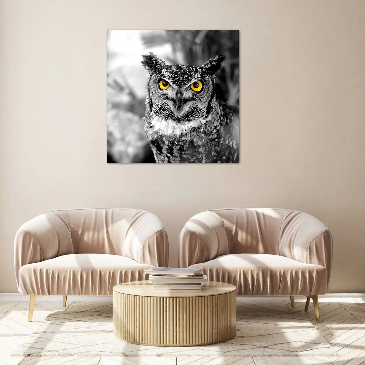 Glastavla - Bild på glas - Inget kommer undan - 60x60 cm