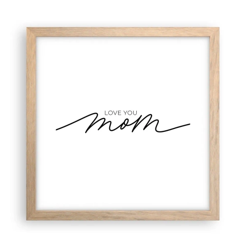 Affisch i ram av ljusek - Jag är mycket rörd - 30x30 cm