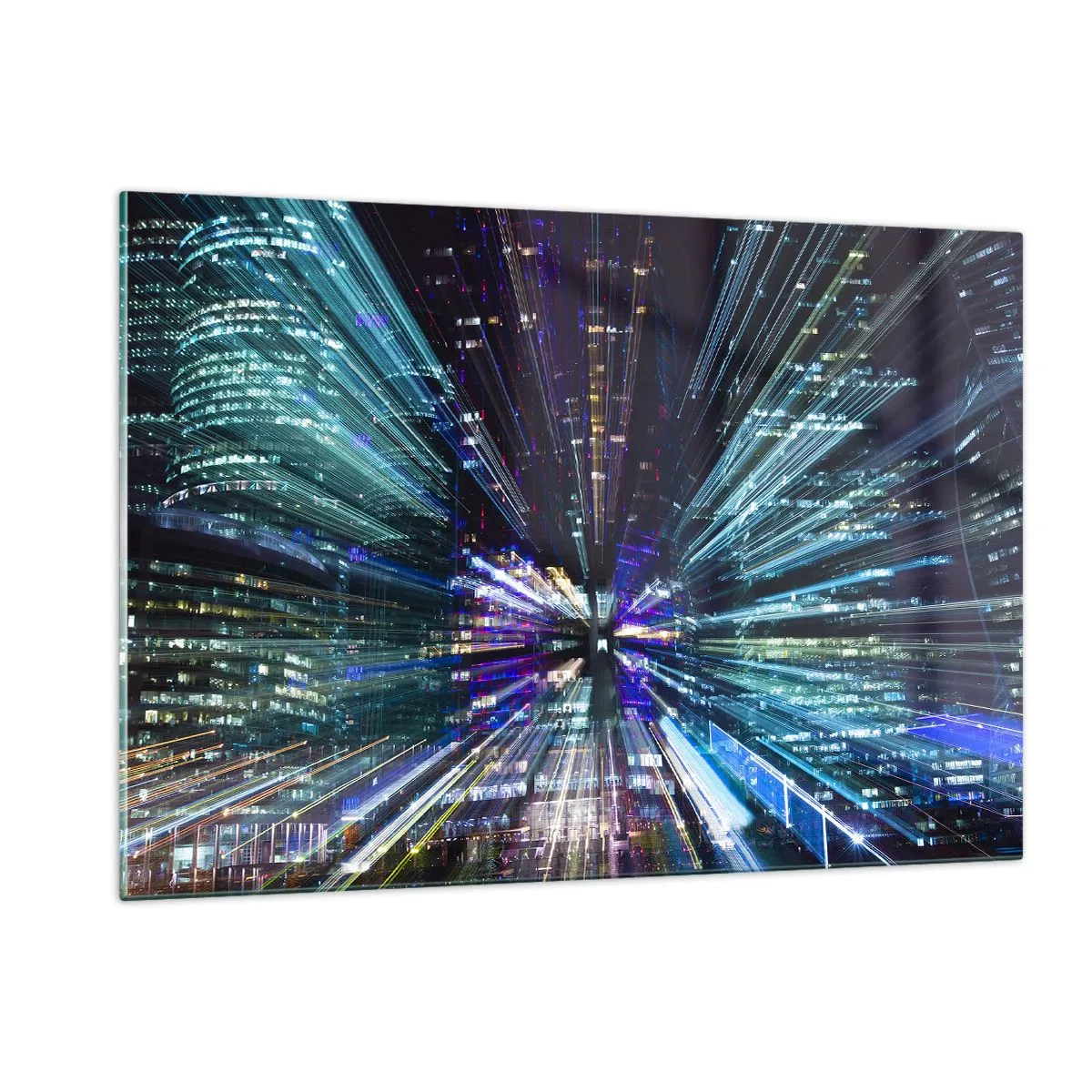 Glastavla - Bild på glas - Övergång till hyperrymden - 120x80 cm
