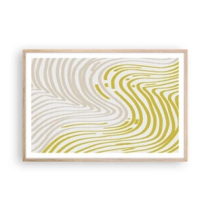 Affisch i ram av ljusek - Komposition med en mjuk böjning - 91x61 cm