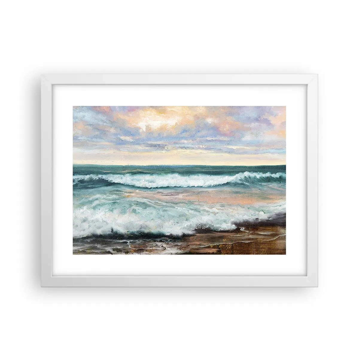 Affisch i vit ram - Här kan du släta ut din själ - 40x30 cm