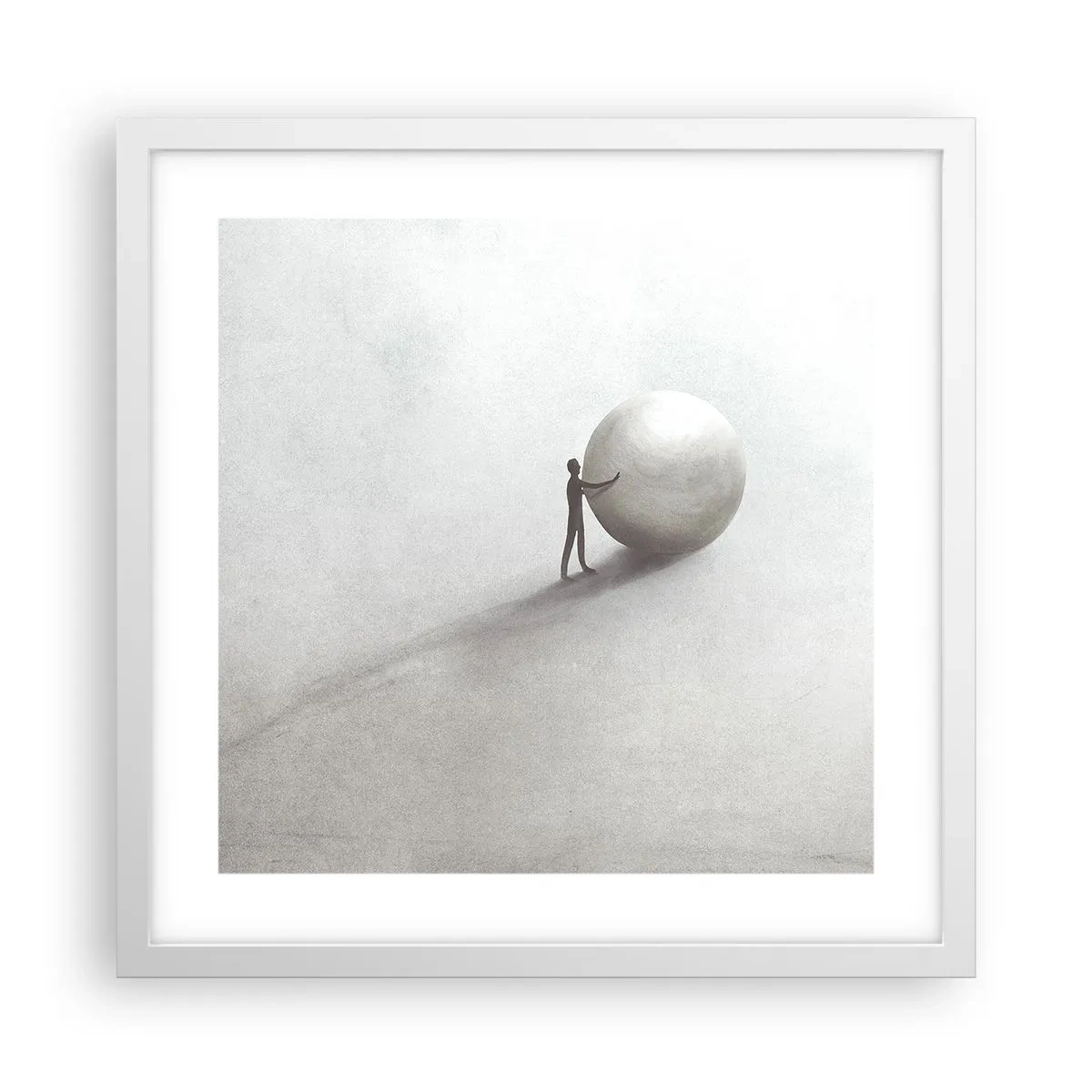 Affisch i vit ram - Livets spel - 40x40 cm