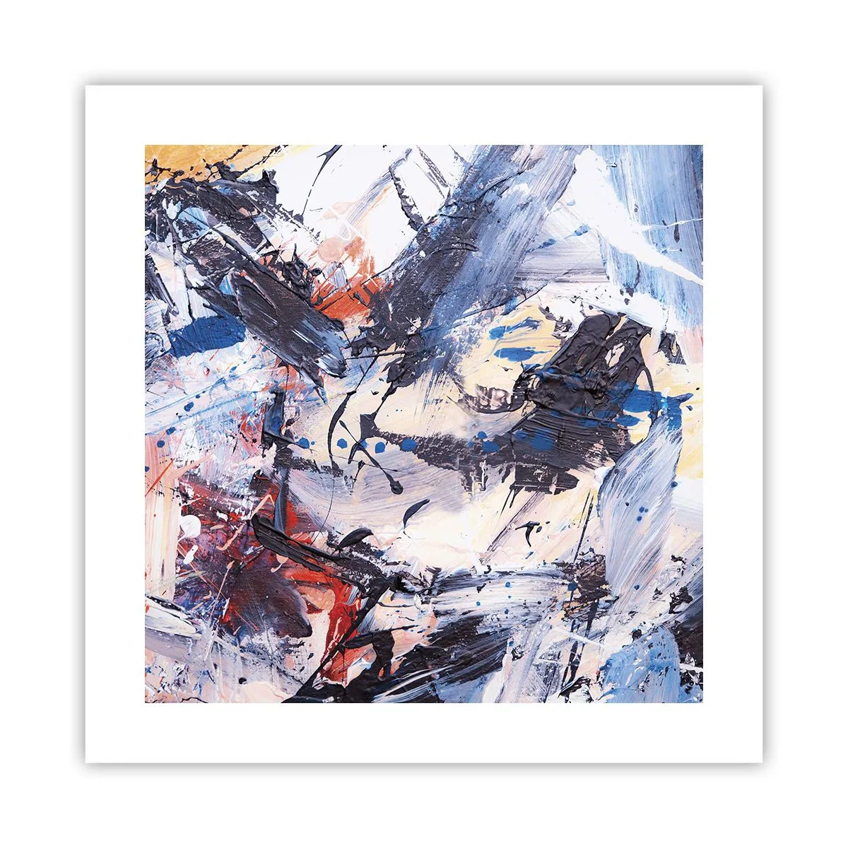 Affisch - Abstraktionen galna dans - 40x40 cm