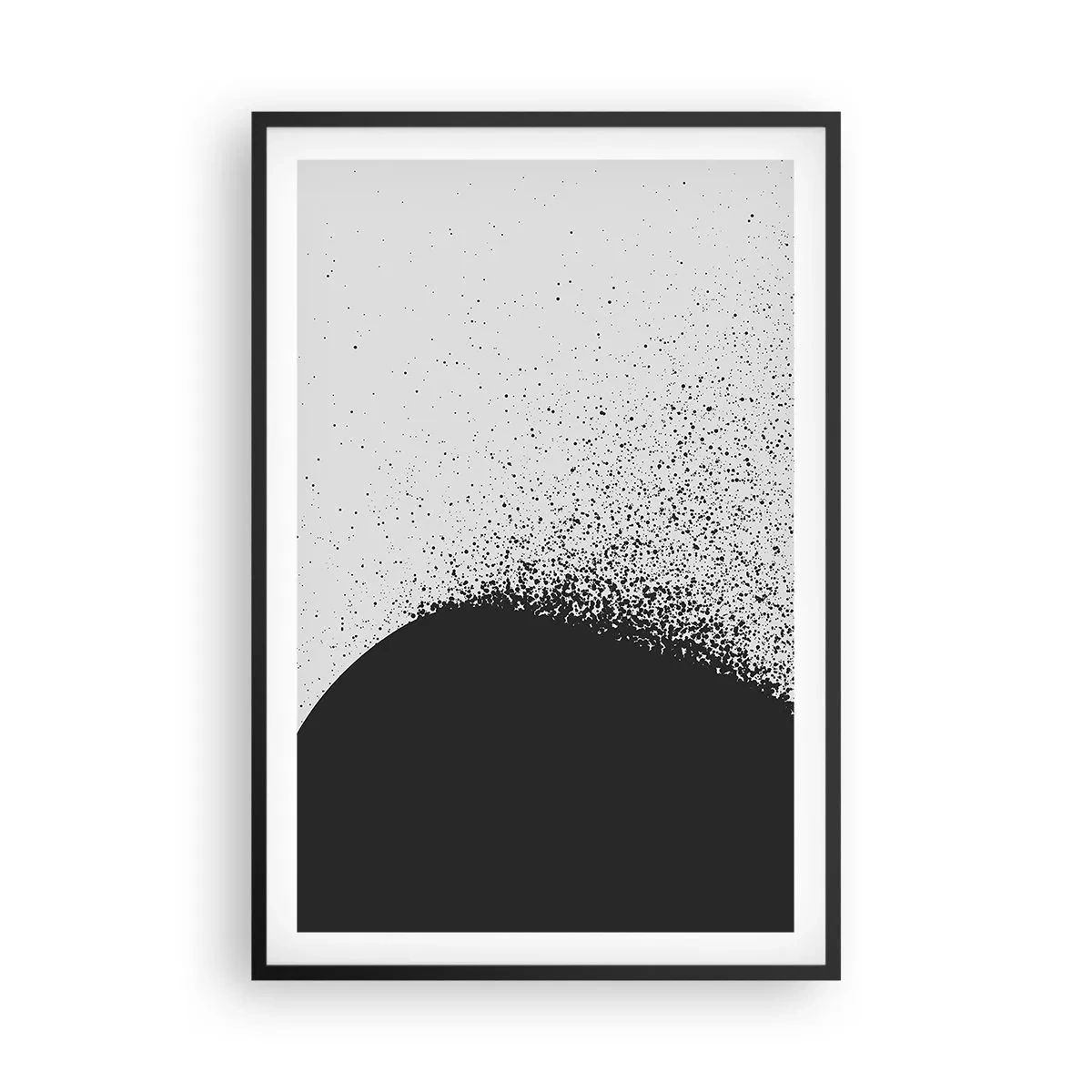 Affisch i svart ram - Partiklarnas rörelse - 61x91 cm