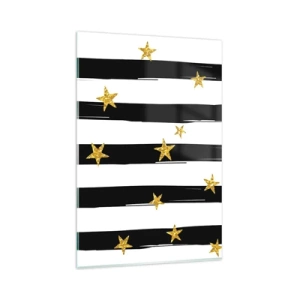 Glastavla - Bild på glas - Alla är vi födda under lycklig stjärna - 80x120 cm