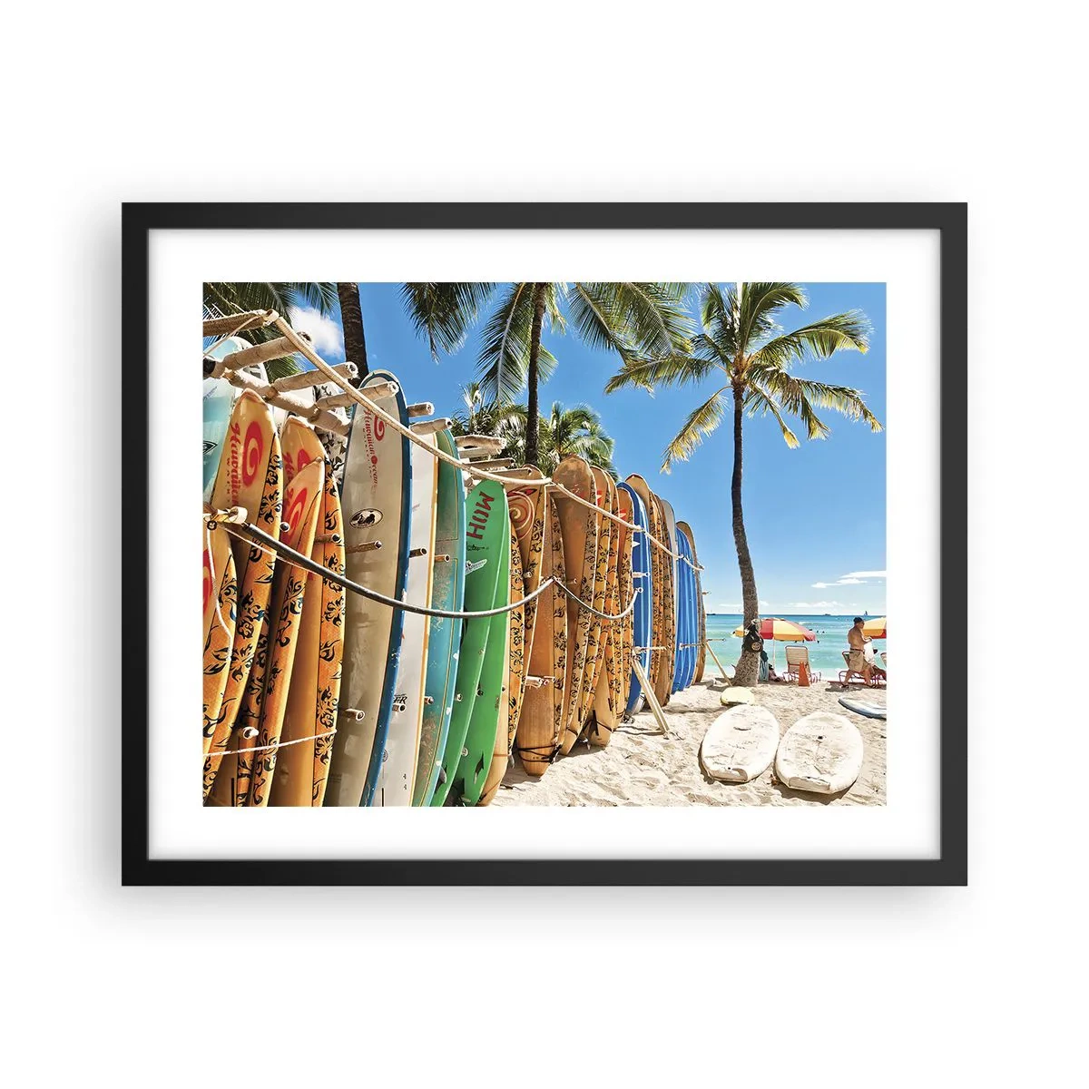 Affisch i svart ram - Solig lek - 50x40 cm