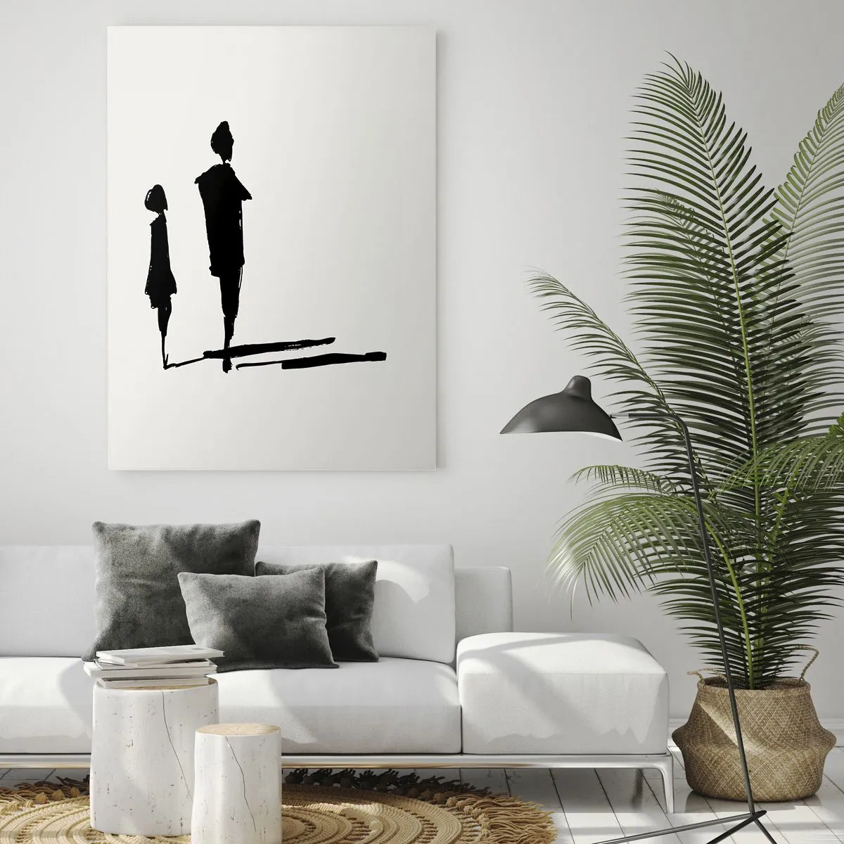 Glastavla - Bild på glas - Säkert tillsammans? - 50x70 cm
