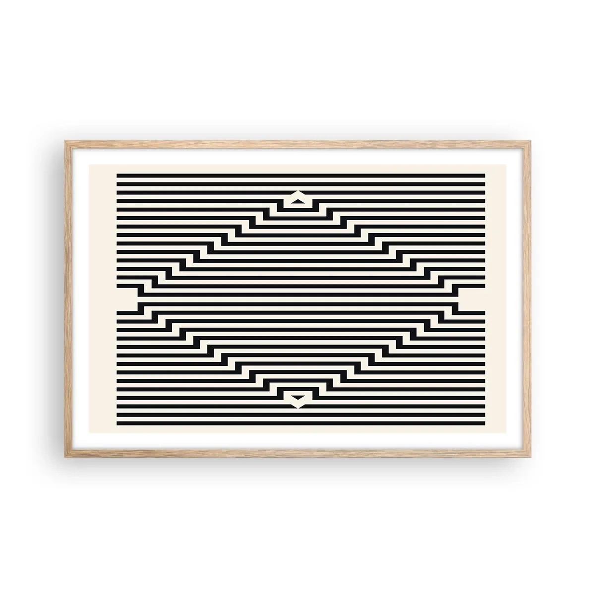 Affisch i ram av ljusek - Geometrisk illusion - 91x61 cm