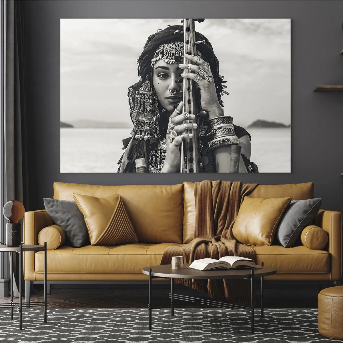 Glastavla - Bild på glas - Bara Orientens musik - 100x70 cm
