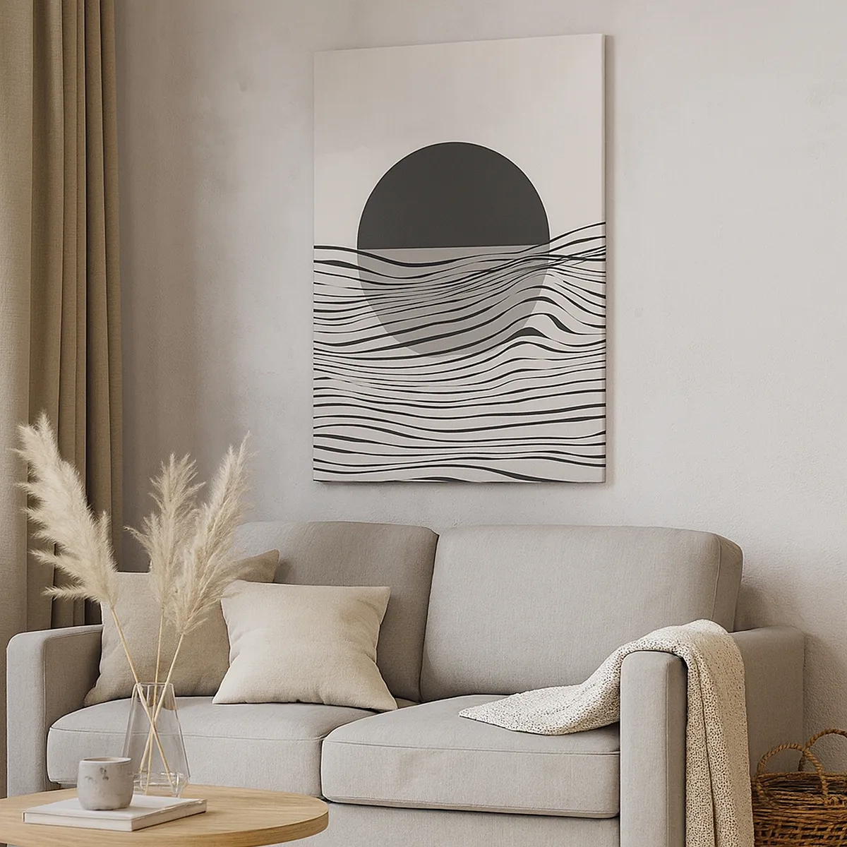 Canvastavla - Bild på duk - Halvdan komposition - 50x70 cm