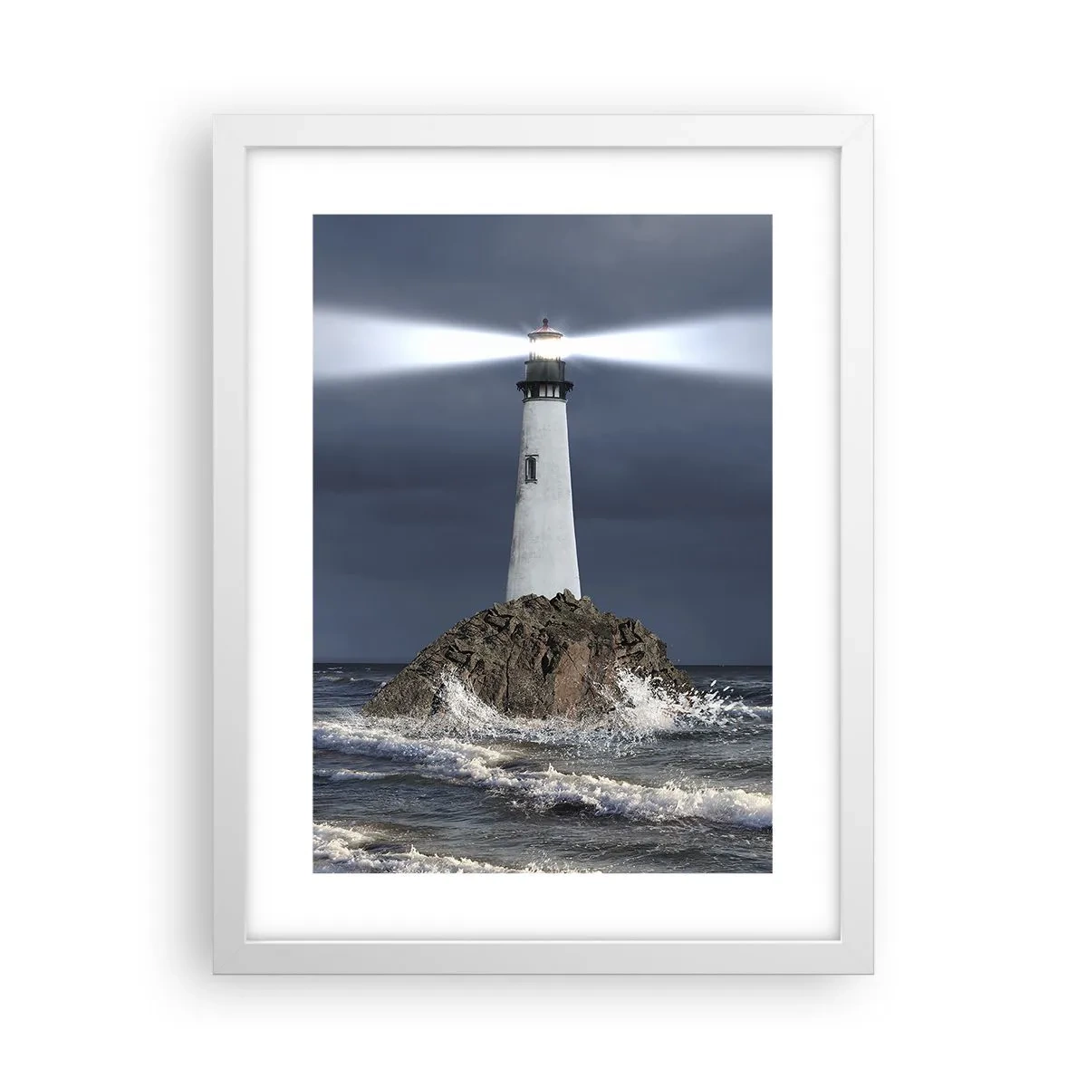 Affisch i vit ram - Här...här...här! - 30x40 cm