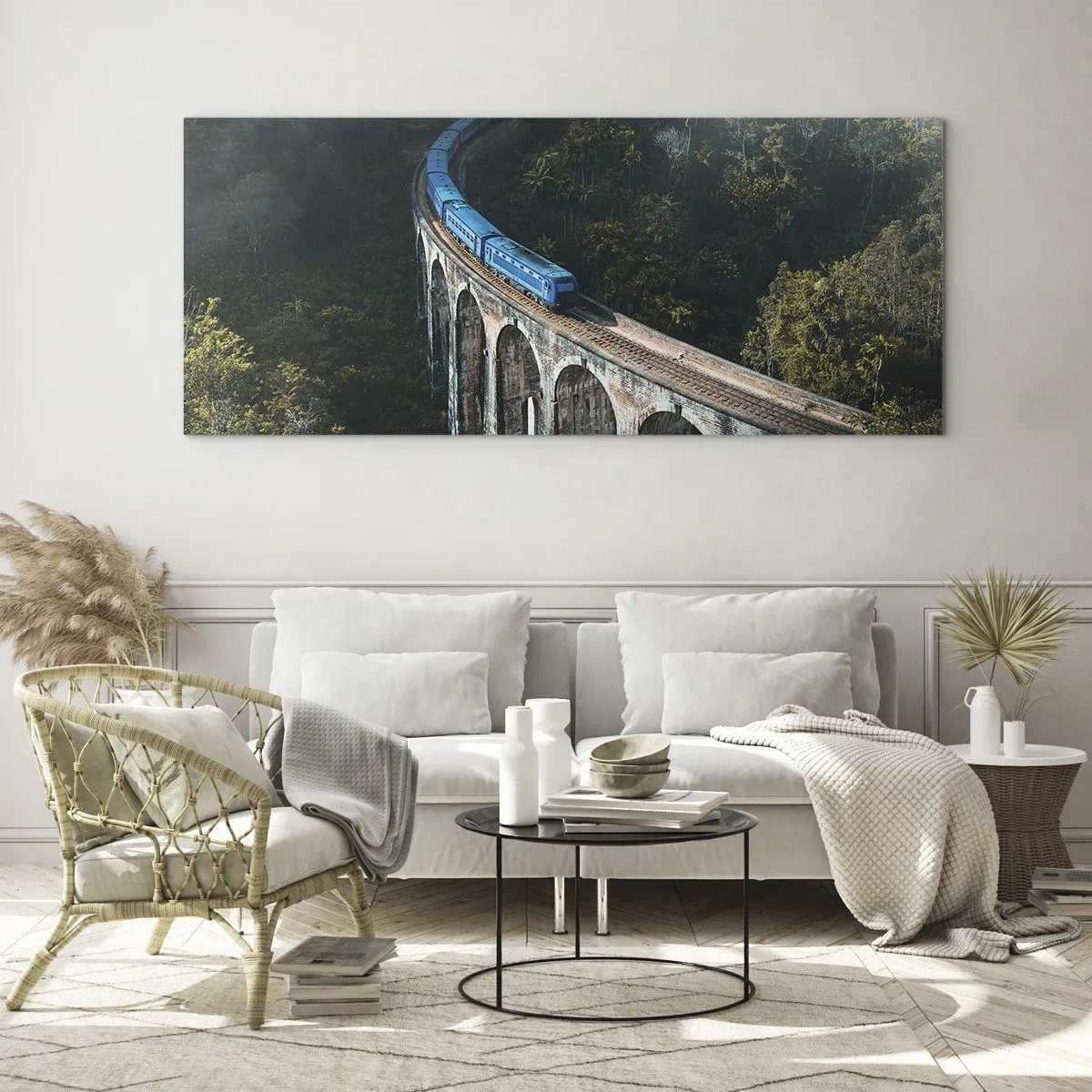 Glastavla - Bild på glas - Attraktion till naturen - 120x50 cm