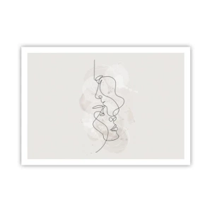 Affisch - Tilltrasslade i famn - 100x70 cm