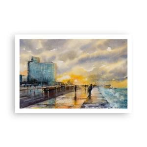 Affisch - Livet på stranden - 91x61 cm