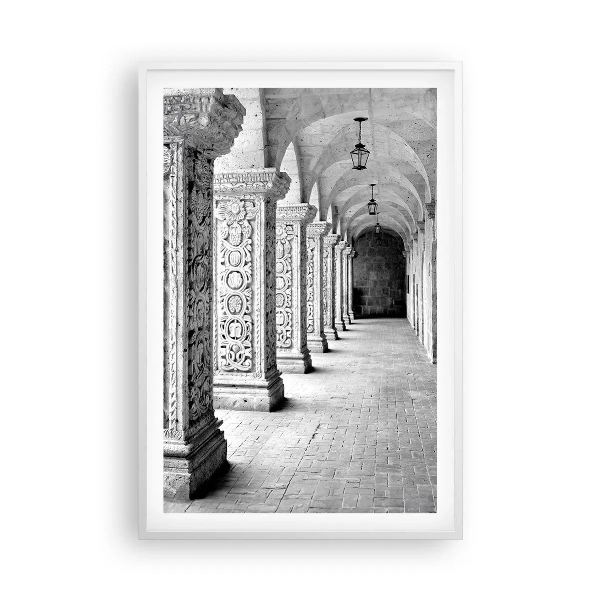 Affisch i vit ram - Och vart tar det vägen? - 61x91 cm