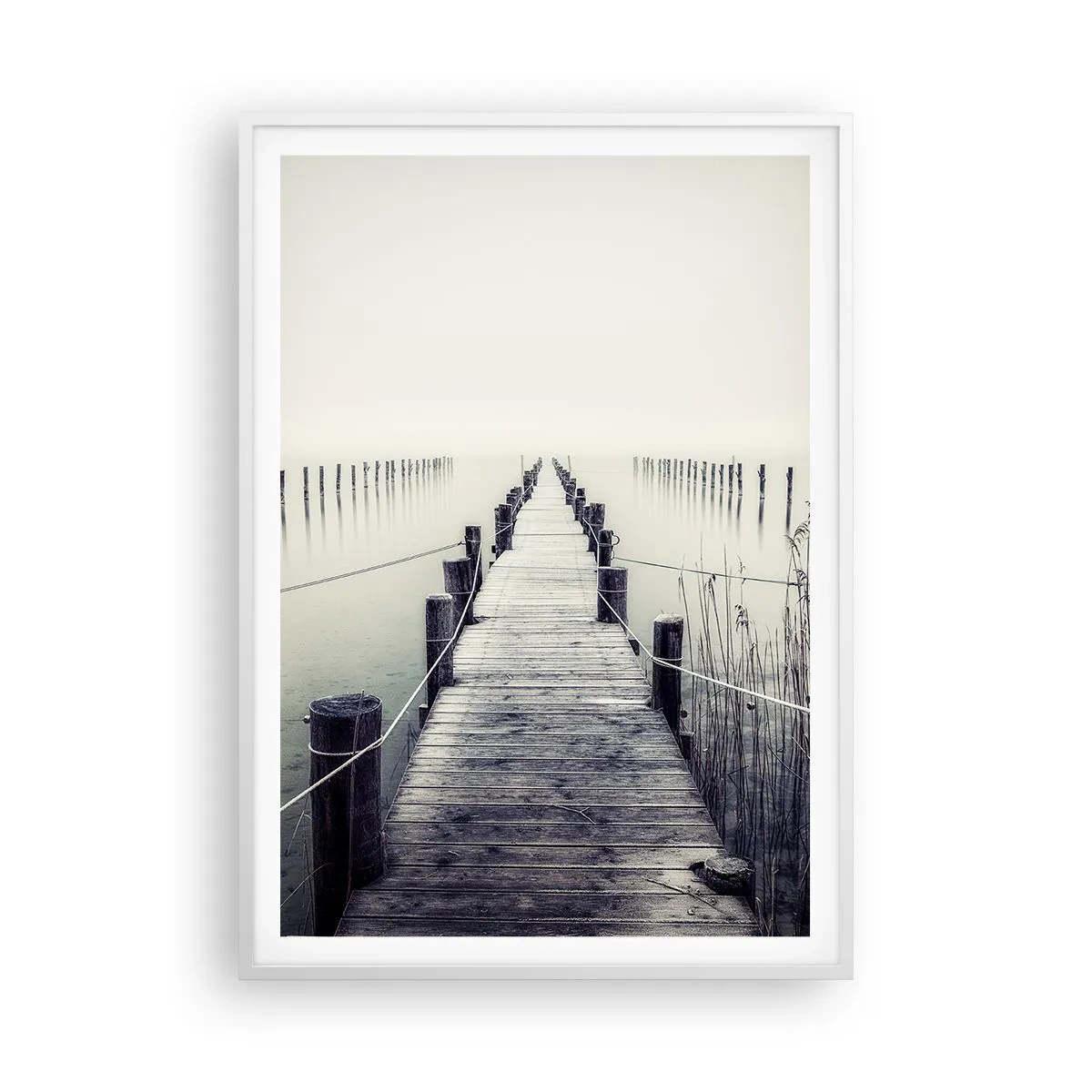 Affisch i vit ram - Fördjupa dig i frid - 70x100 cm