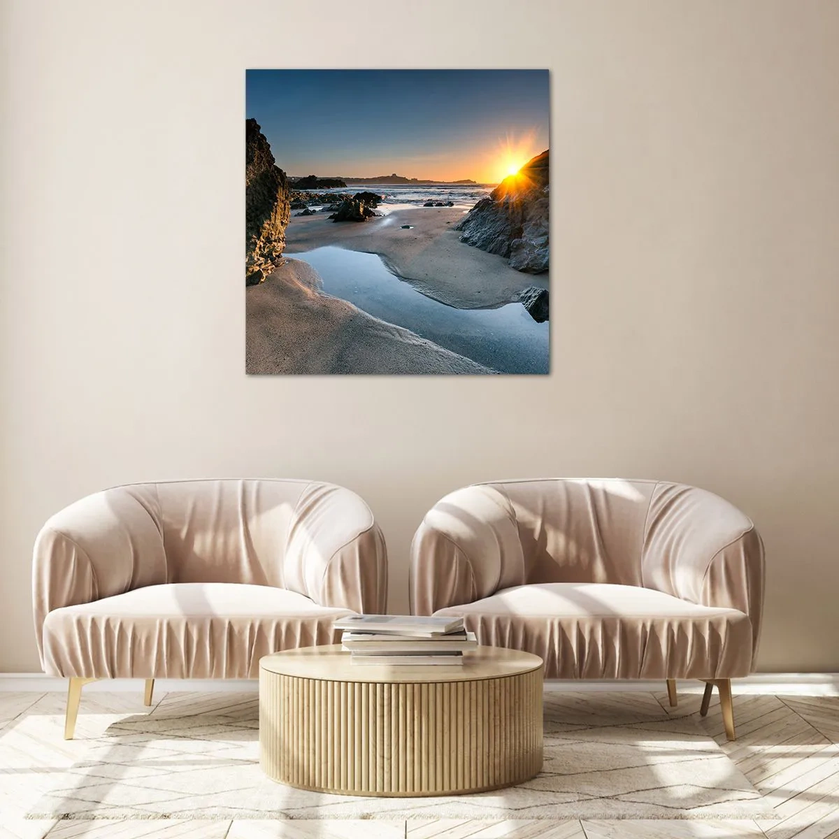 Glastavla - Bild på glas - Orörd av människan - 70x70 cm