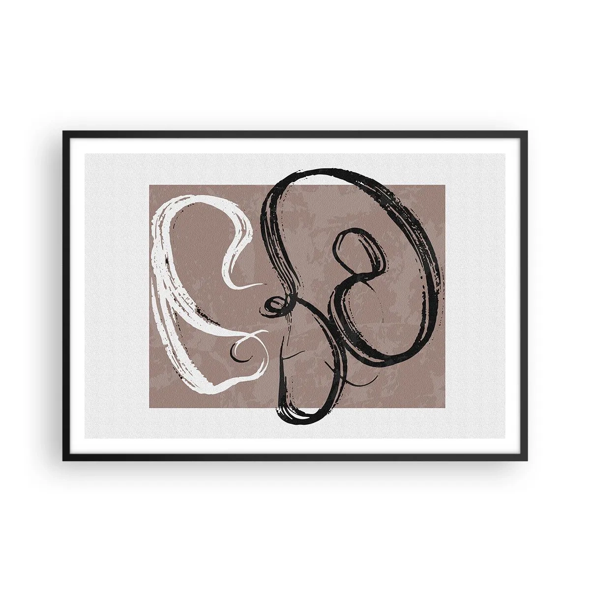 Affisch i svart ram - Komposition - sökande efter fullständighet - 100x70 cm