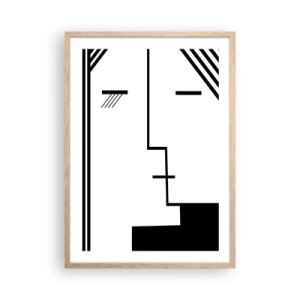 Affisch i ram av ljusek - Bara en kyss - 50x70 cm