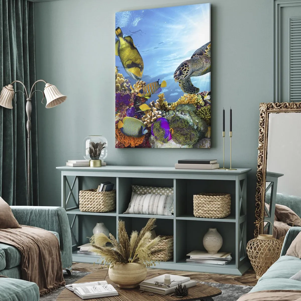 Canvastavla - Bild på duk - Korallpromenad - 50x70 cm
