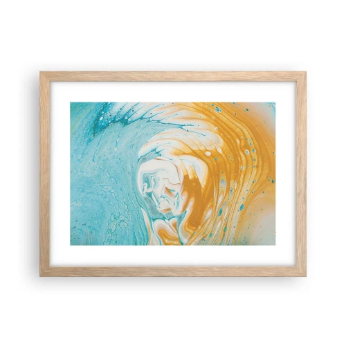 Affisch i ram av ljusek - Pastellfärgad virvel - 40x30 cm