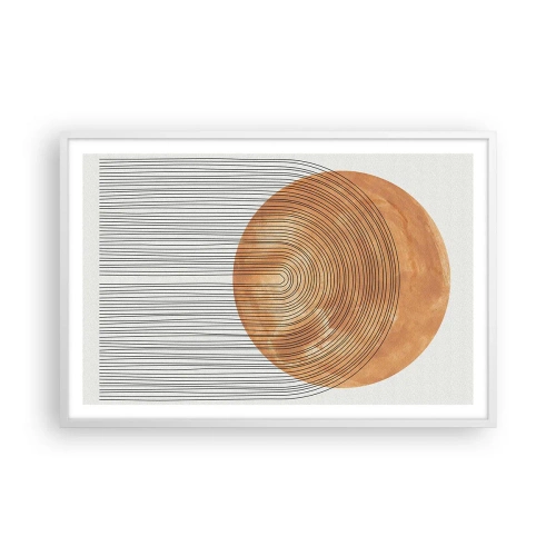 Affisch i vit ram - En solig komposition - 91x61 cm