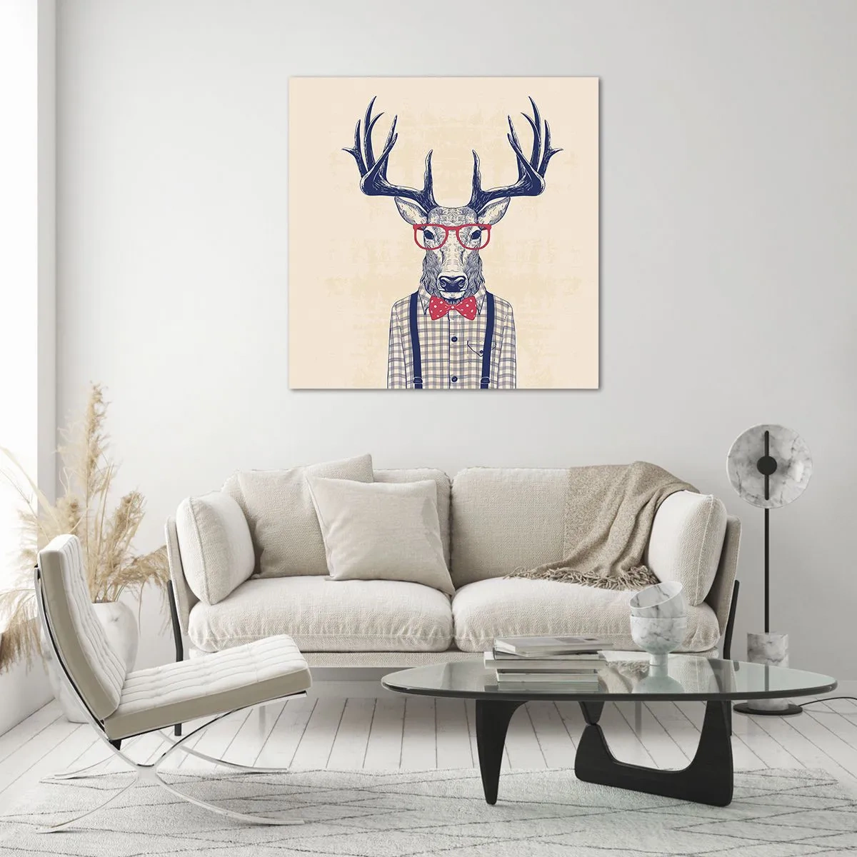 Glastavla - Bild på glas - Rolig extravagans - 70x70 cm