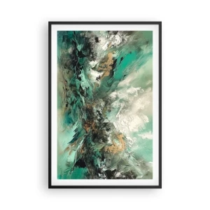 Affisch i svart ram - Smaragdsvart bränna - 61x91 cm