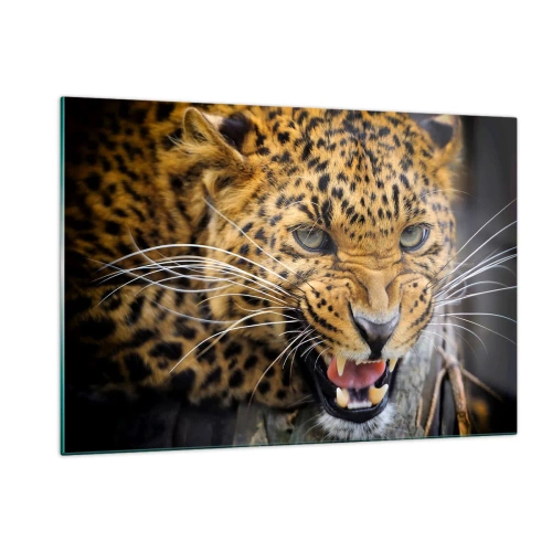 Glastavla - Bild på glas - Gå inte fram, jag varnar! - 120x80 cm