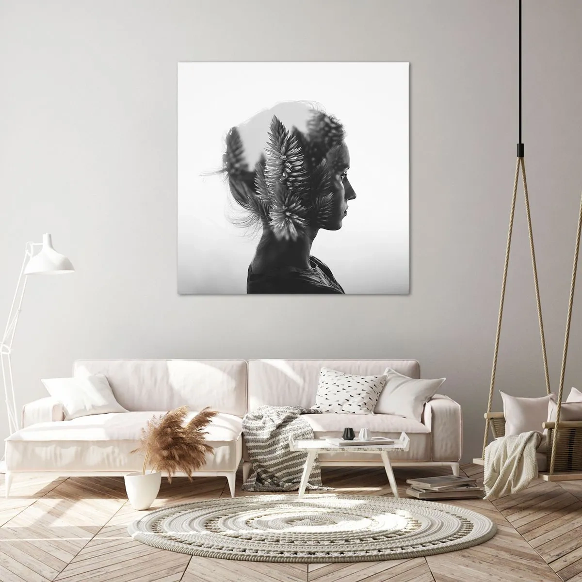 Canvastavla - Bild på duk - Furuskogens härskarinna - 40x40 cm