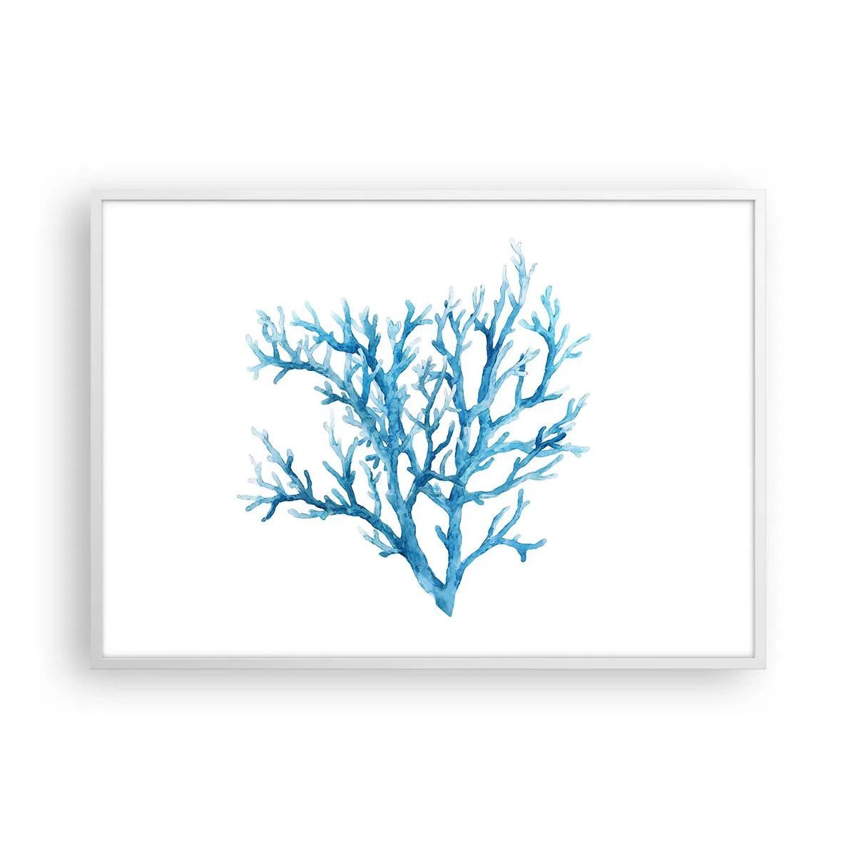 Affisch i vit ram - Marin filigran - 100x70 cm