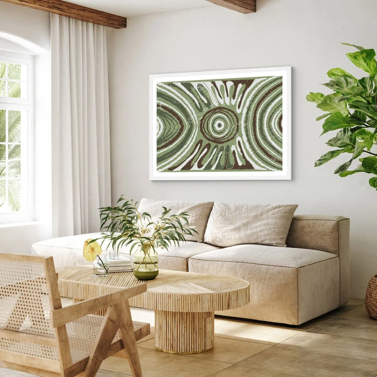 Affisch i vit ram - Explosion av känslor - 100x70 cm