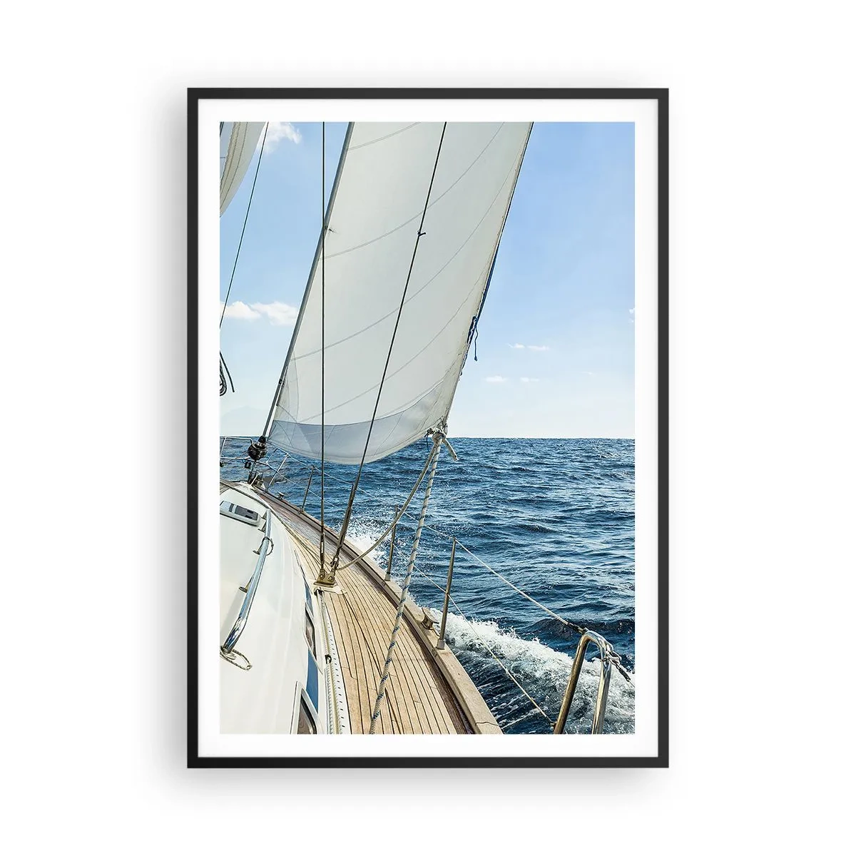 Affisch i svart ram - Heja äventyret - 70x100 cm