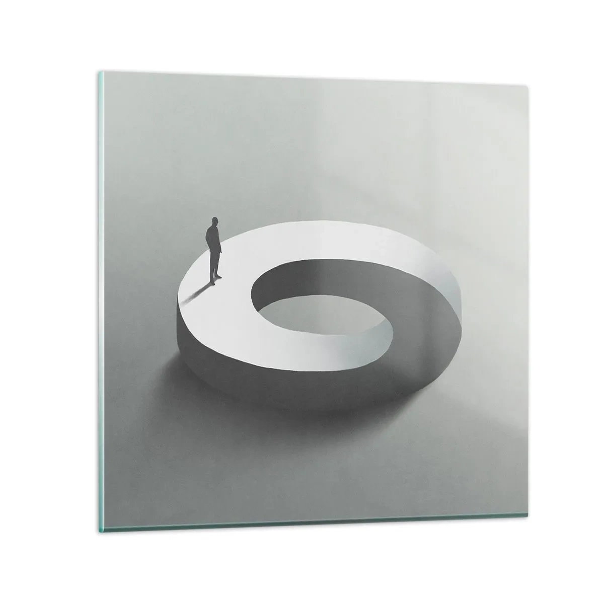 Glastavla - Bild på glas - Och försök att vara klok - 50x50 cm