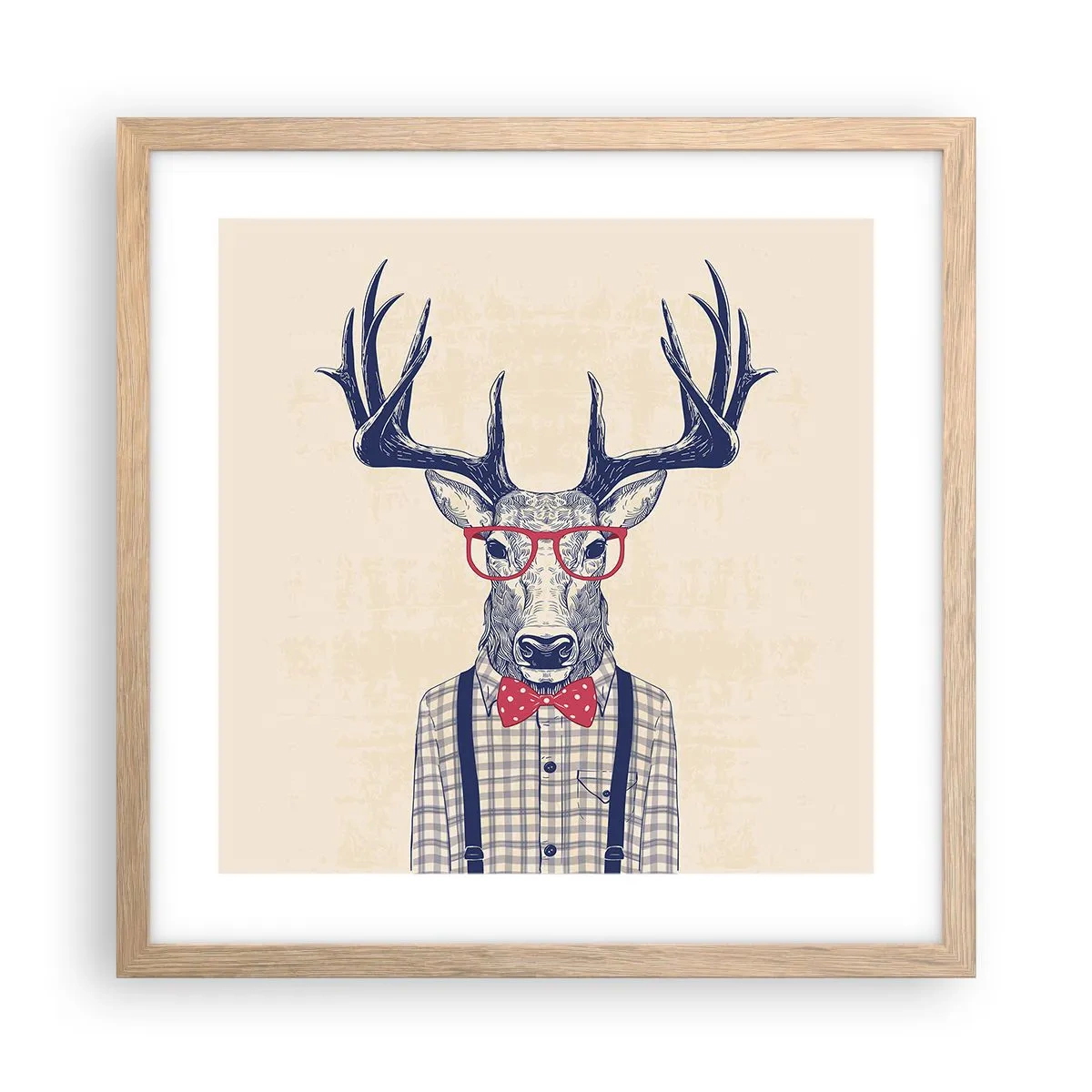 Affisch i ram av ljusek - Rolig extravagans - 40x40 cm