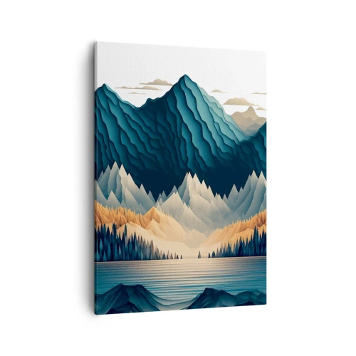Canvastavla - Bild på duk - Perfekt bergslandskap - 50x70 cm