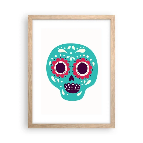 Affisch i ram av ljusek - Livet - nöje till döden - 30x40 cm