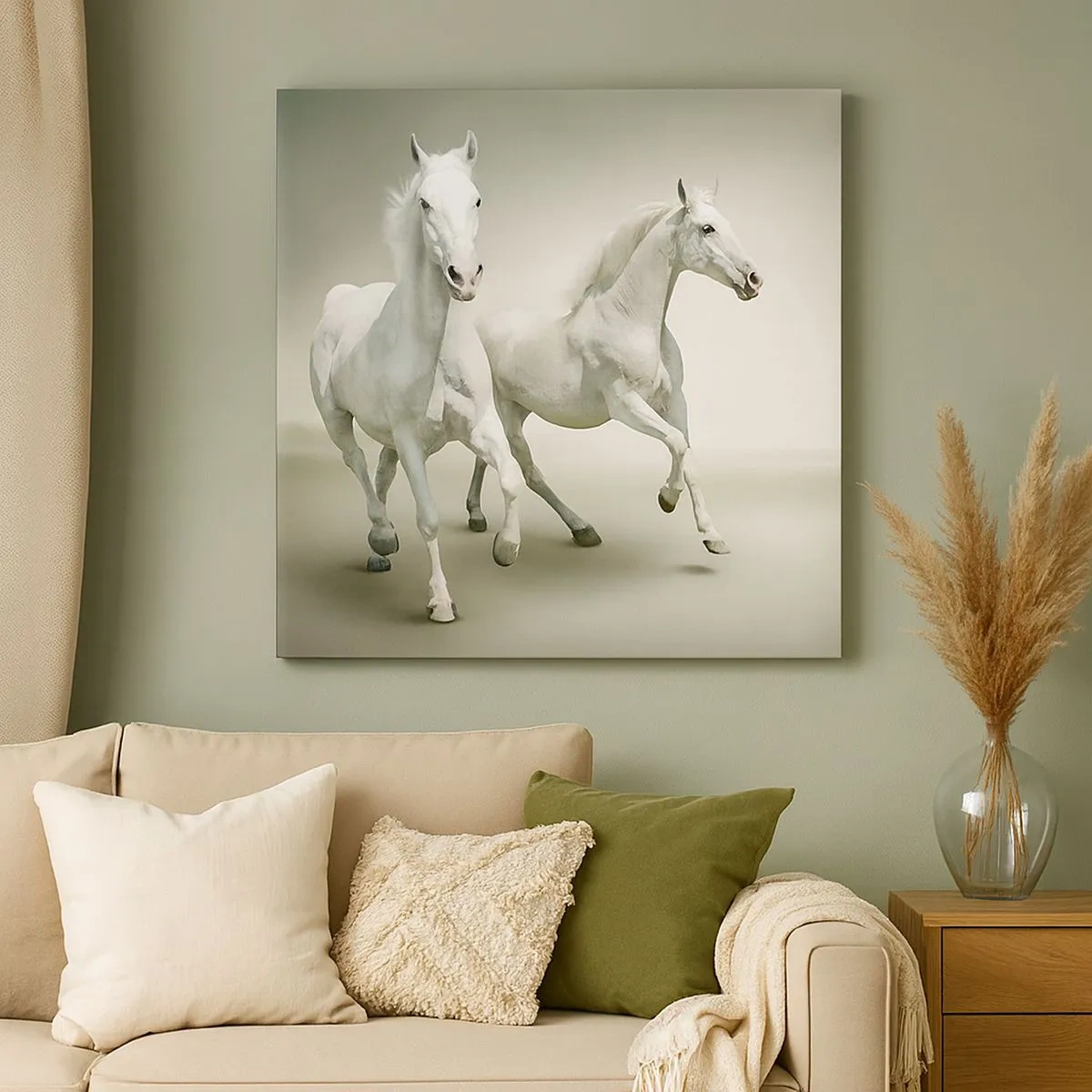 Canvastavla - Bild på duk - White power! - 30x30 cm