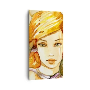 Canvastavla - Bild på duk - Smaragdblick som tystar ner ilska - 55x100 cm