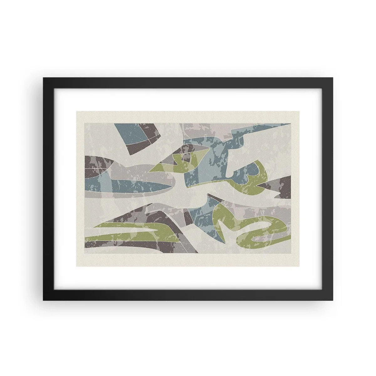 Affisch i svart ram - Komposition bakom glas - 40x30 cm