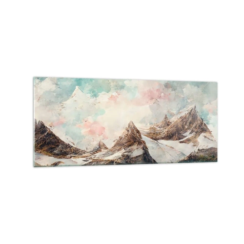 Glastavla - Bild på glas - Steniga blad - 120x50 cm