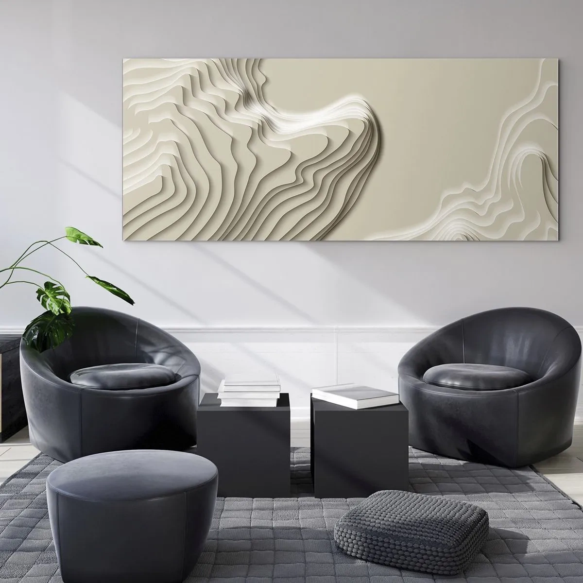 Glastavla - Bild på glas - Konstens topografi - 120x50 cm