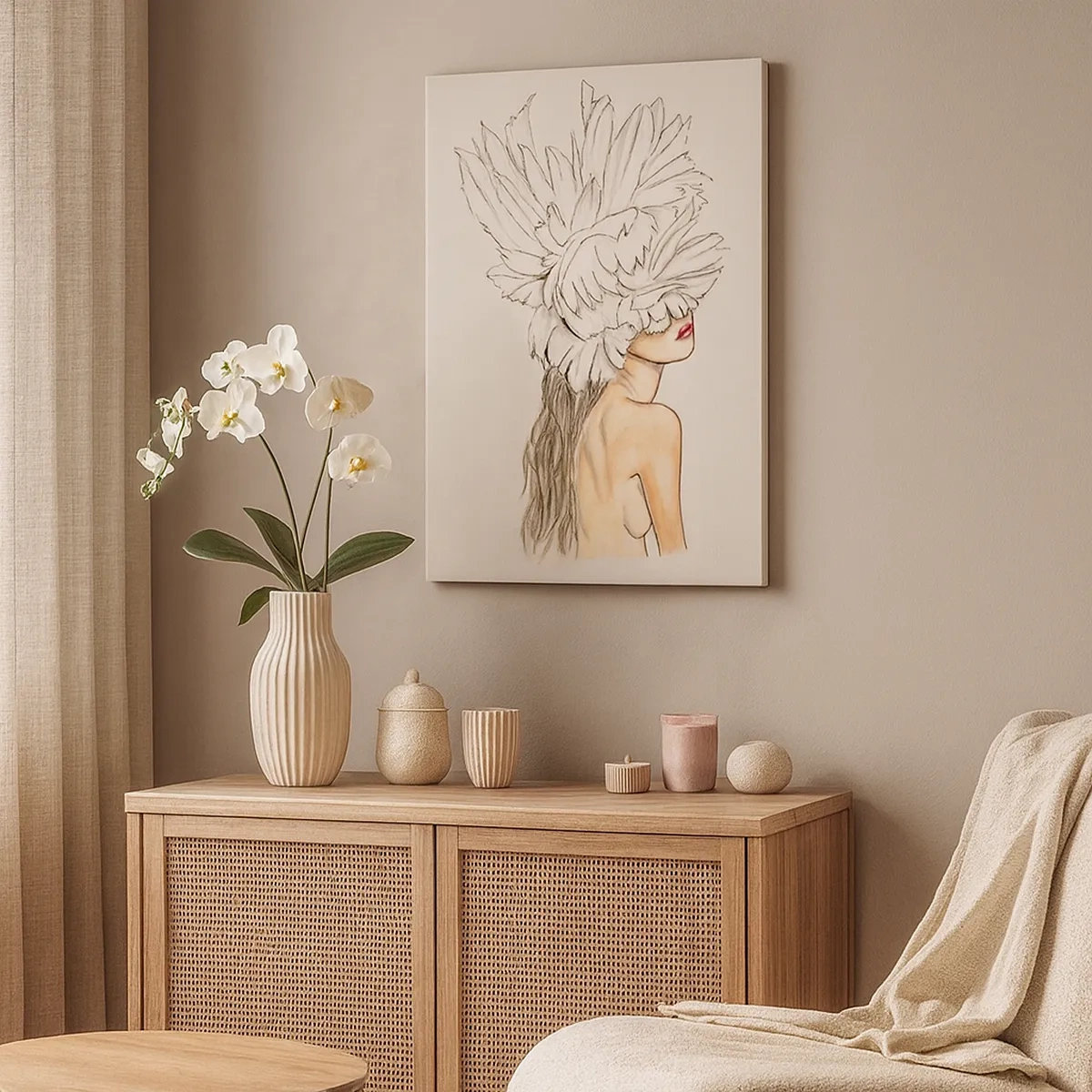 Canvastavla - Bild på duk - Krönt skönhet - 50x70 cm