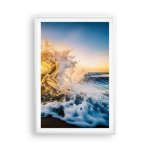 Affisch i vit ram - Lek i sanden - 61x91 cm