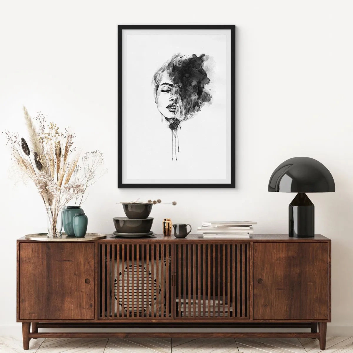 Affisch i svart ram - Vad flickan drömmer om - 70x100 cm