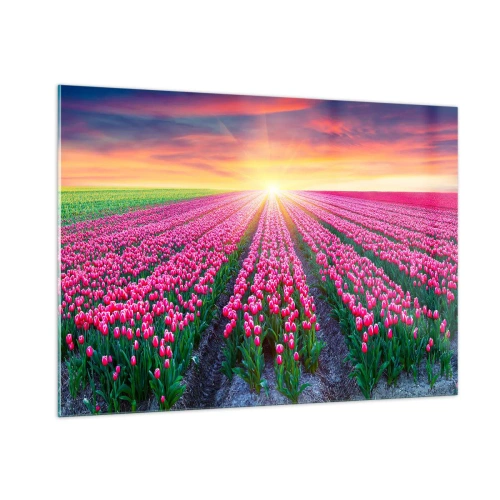 Glastavla - Bild på glas - Skönhetsfarmen - 100x70 cm